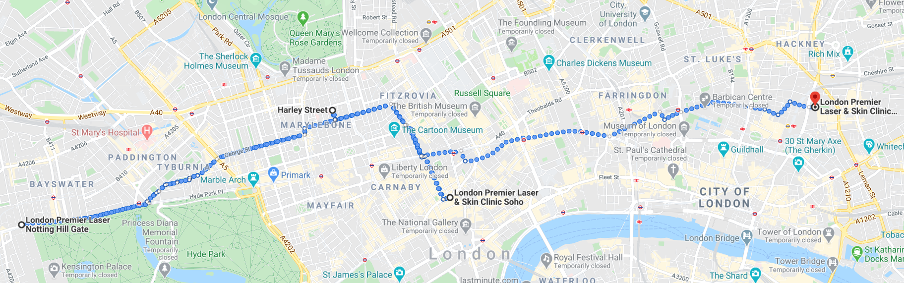 harely street w1 map